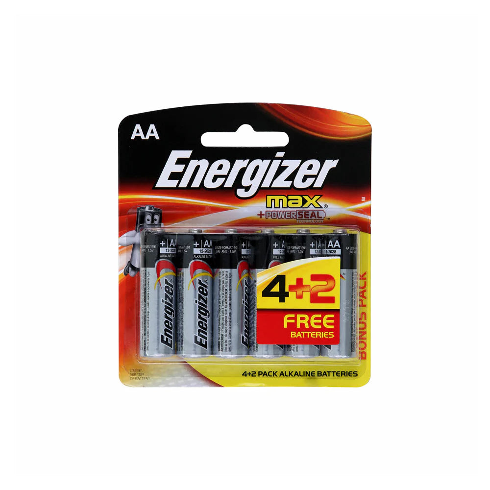 ENERGIZER - AA Batteries - 4+2 - 6s
