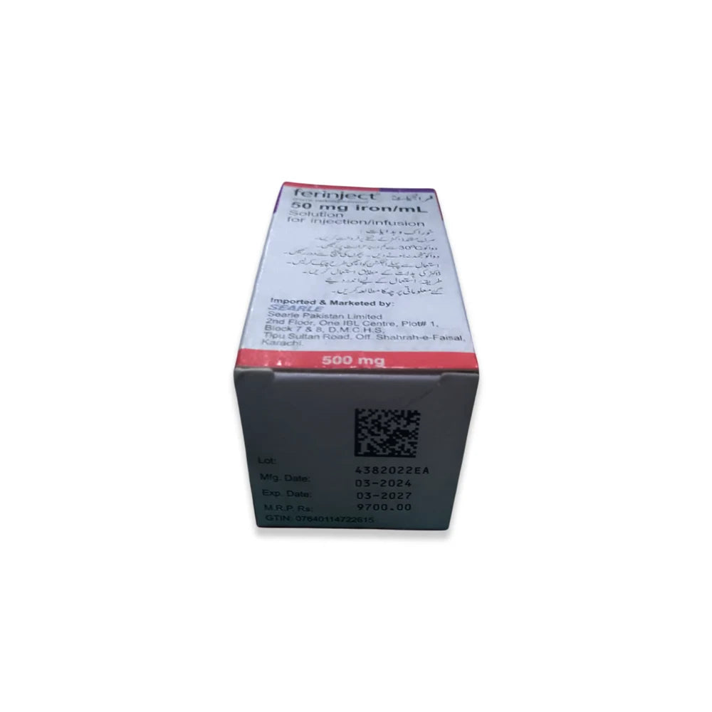 Ferinject Injection - 50mg Iron Per ML - Imported by Searle