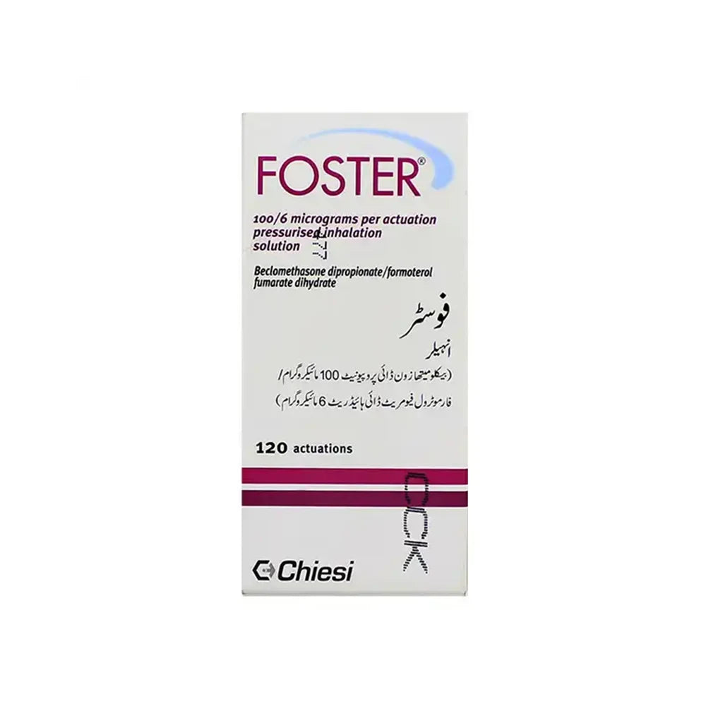 Foster Inhaler - 120 Actuations - 100/6 and 200/6