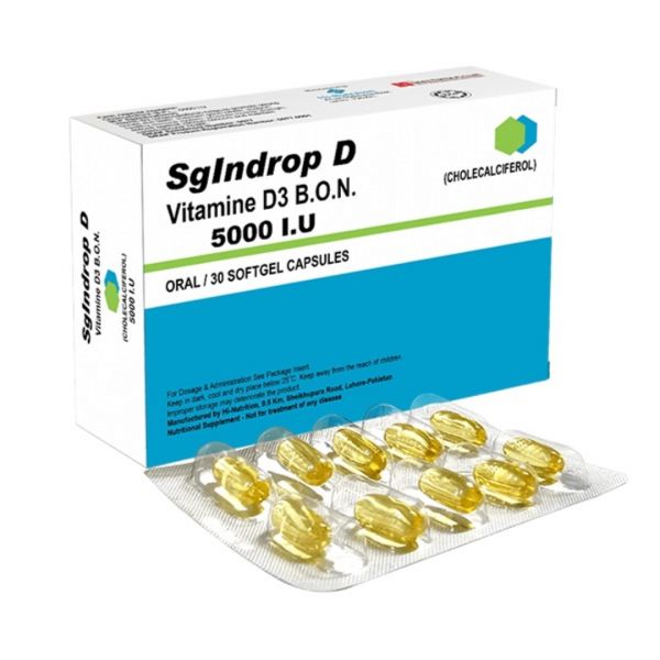 INDROP D - 30 SOFTGELS - Vitamin D3 5000 IU – CSH Pharmacy