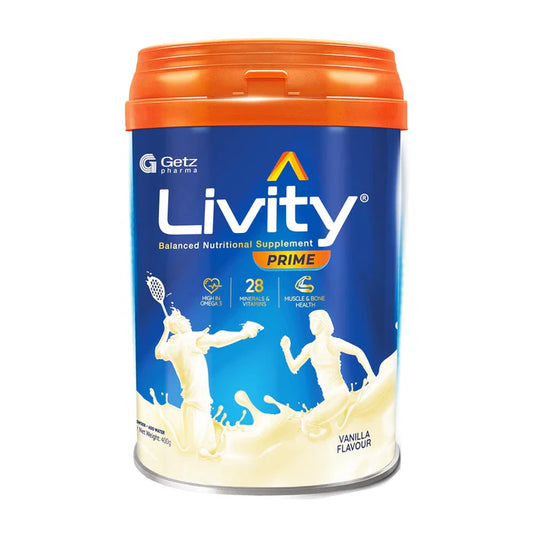 LIVITY VANILLA NUTRITIONAL SUPPLEMENT 400G