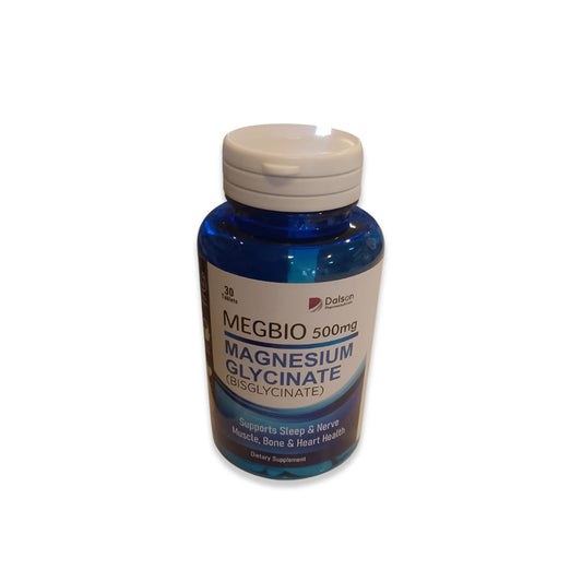 Magnesium Glycinate - MEGBIO - 500MG - 30 TABLETS