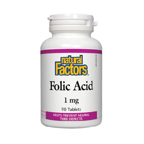 FOLIC ACID 1 MG - NATURAL FACTOR - 90 Tablets