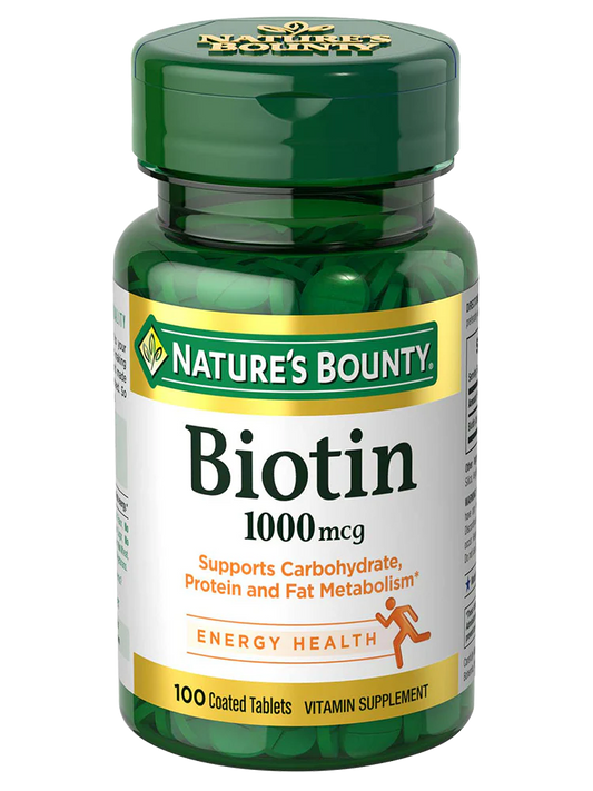 Nature's Bounty Biotin 1000mcg - 100 Tablets