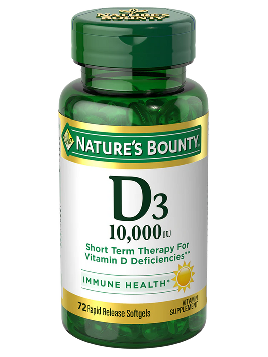 Nature's Bounty D3 10000iu - 72 SoftGels