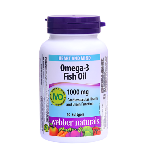 Webber Naturals Omega-3 Fish Oil 1000mg - 60 SoftGels