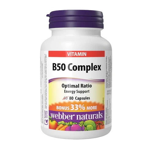 Webber Naturals B50 Complex 80 Capsules