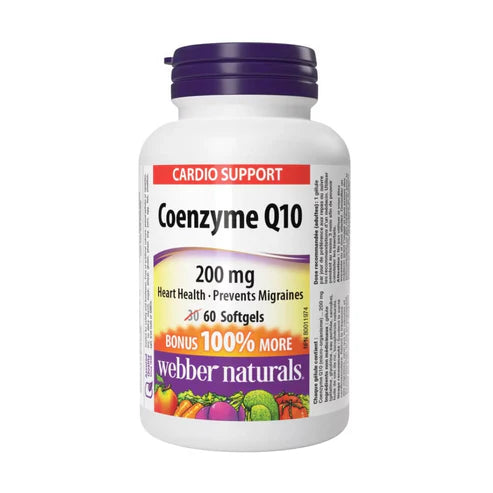 Webber Naturals Coenzyme Q10 200mg 60 Soft Gels