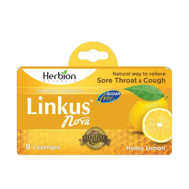 Linkus Nova Lozenges - Herbion - Honey Lemon - Sugar Free - 8S